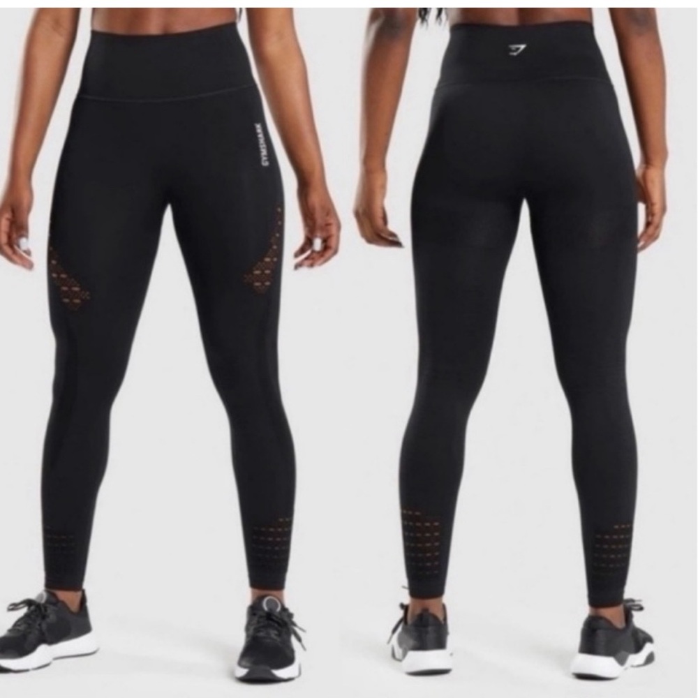 GYMSHARK SEAMLESS BLACK LEGGINGS